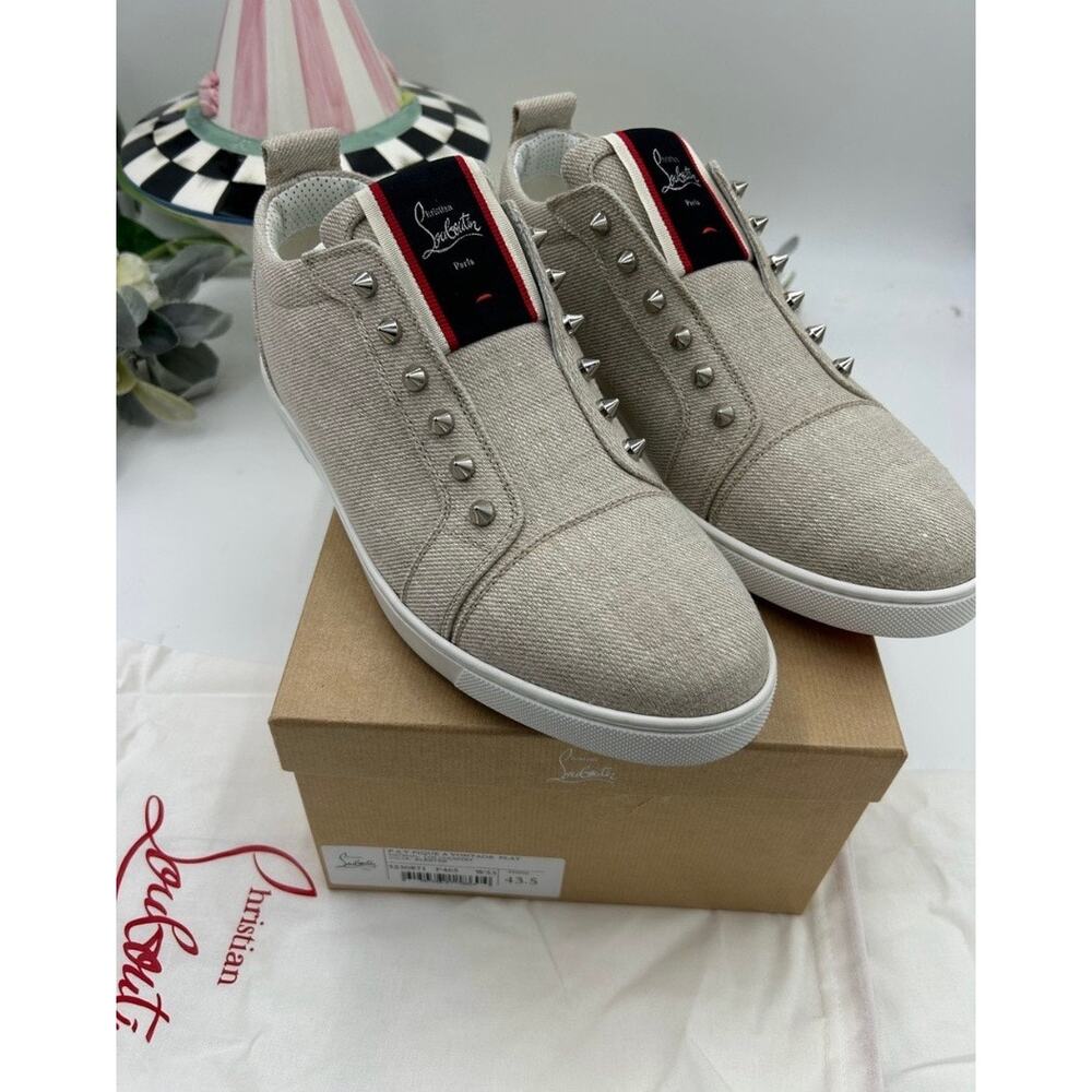 Men's Christian Louboutin FAV FIQUE VONTADE sneakers size 43.5 made in Italy